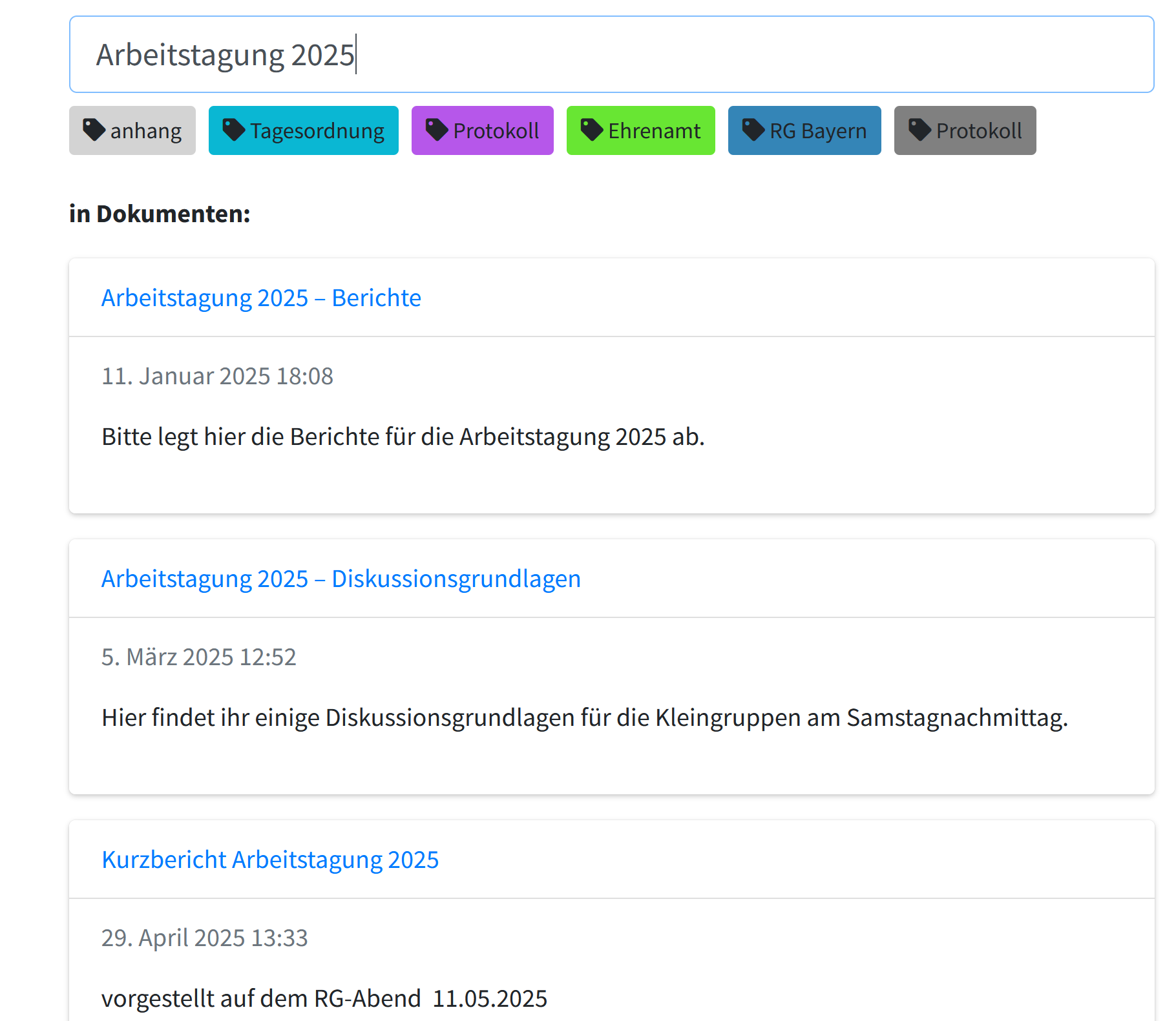 Suche unter Verzeichnisse nach Arbeitstagung 2025